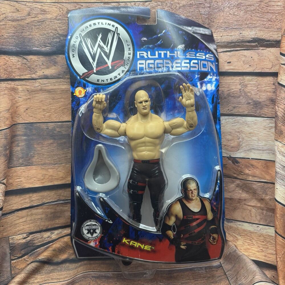 WWE Jakks Ruthless Aggression Series 7 Kane Action Figure Unmasked MOC 2003 New